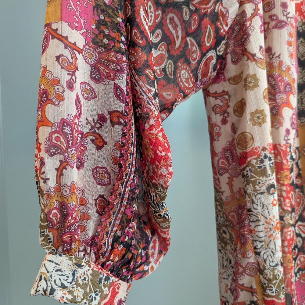 Multicolor Patchwork Women's Top - image 2